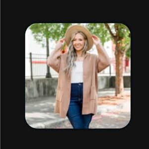 Zenana Outfitters Tan Knit Cardigan